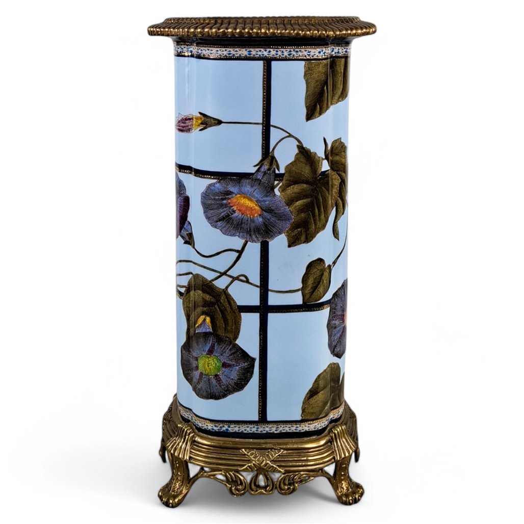 Danny's Fine Porcelain Porcelain Vase with Bronze Ormolu - CLOSEOUT