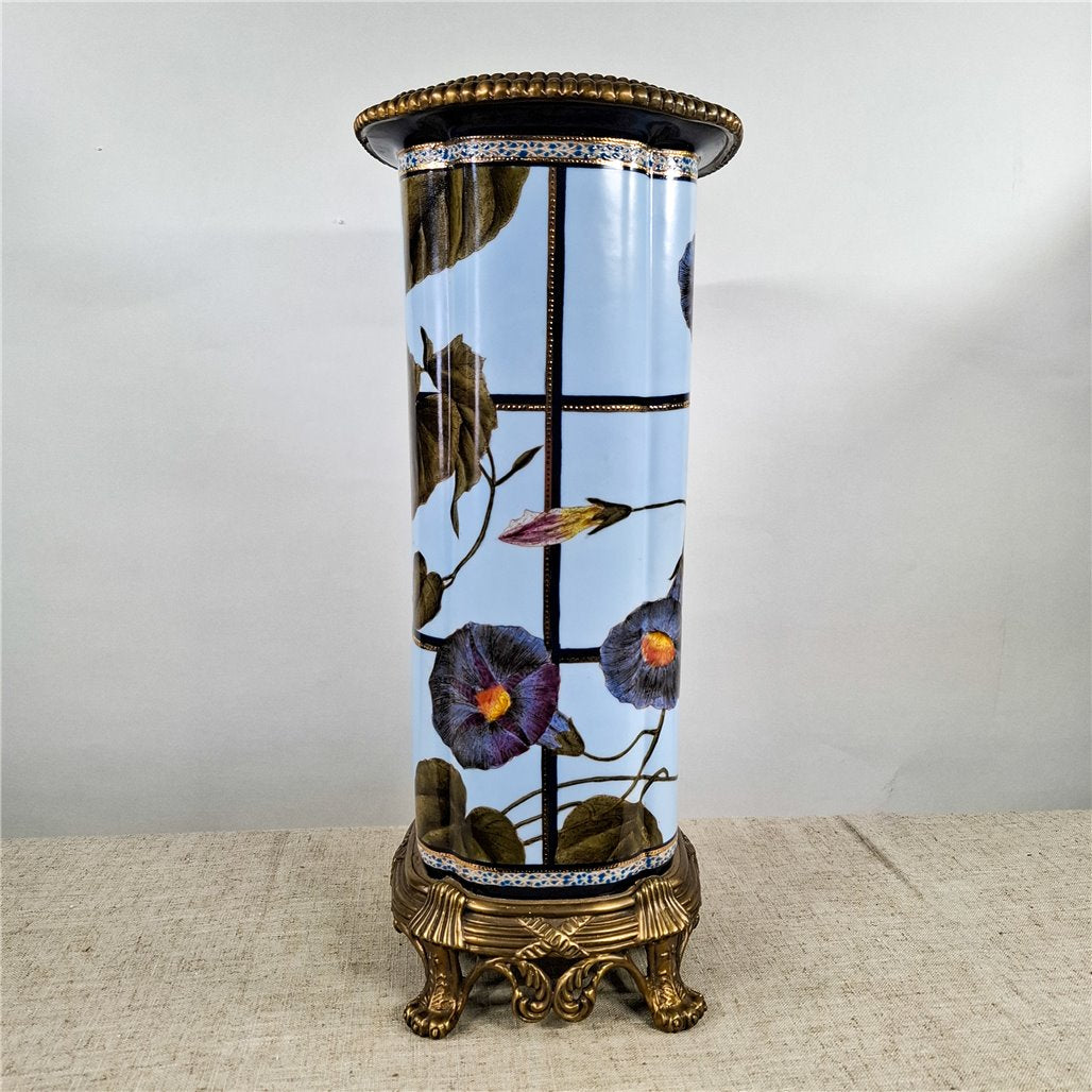 Danny's Fine Porcelain Porcelain Vase with Bronze Ormolu - CLOSEOUT