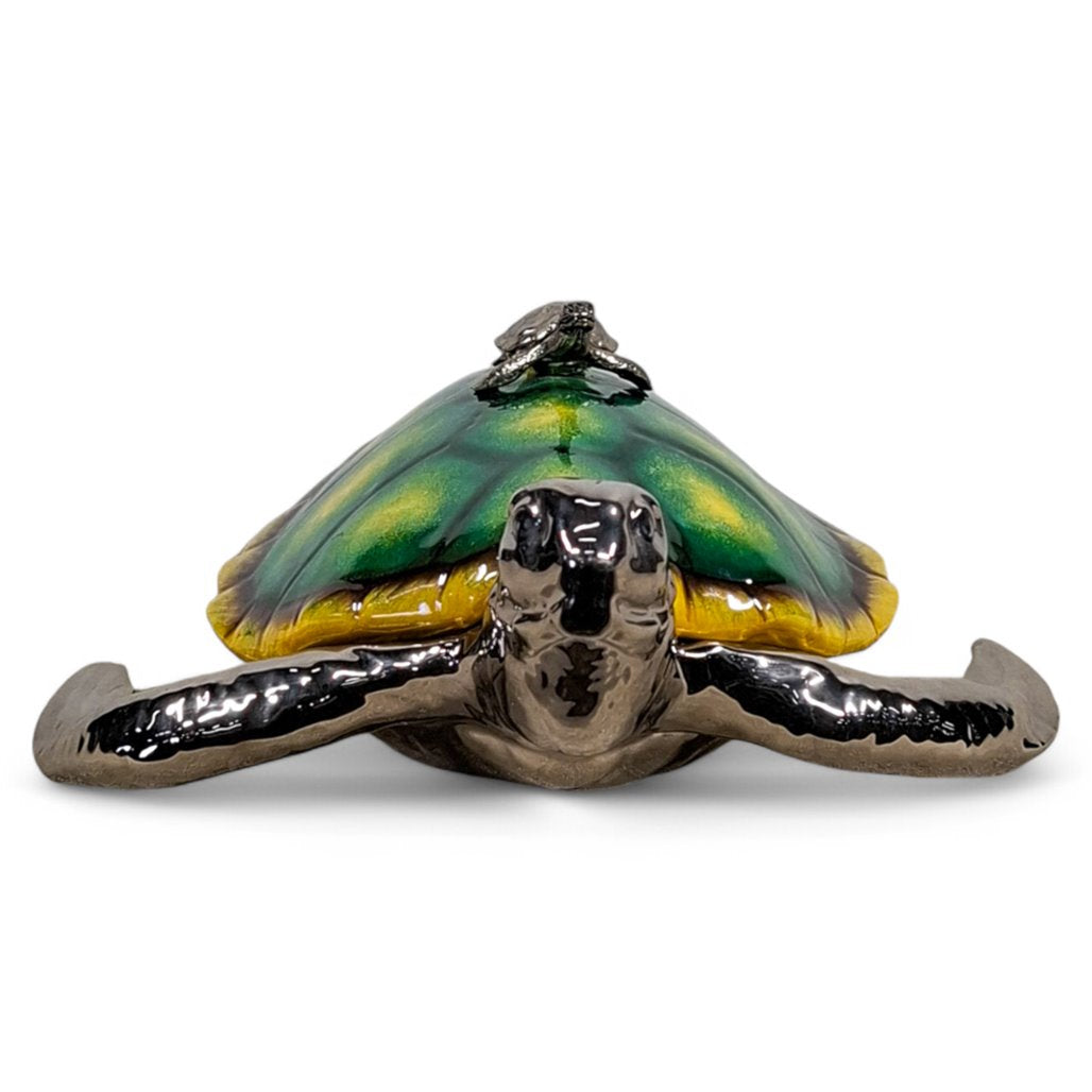 Danny's Fine Porcelain Sea Turtle Covered Box - CLOSEOUT