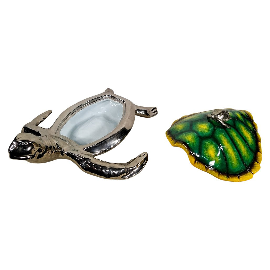 Danny's Fine Porcelain Sea Turtle Covered Box - CLOSEOUT