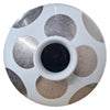 Danny's Fine Porcelain White Porcelain Covered Jar with Metallic Dot Pattern - CLOSEOUT