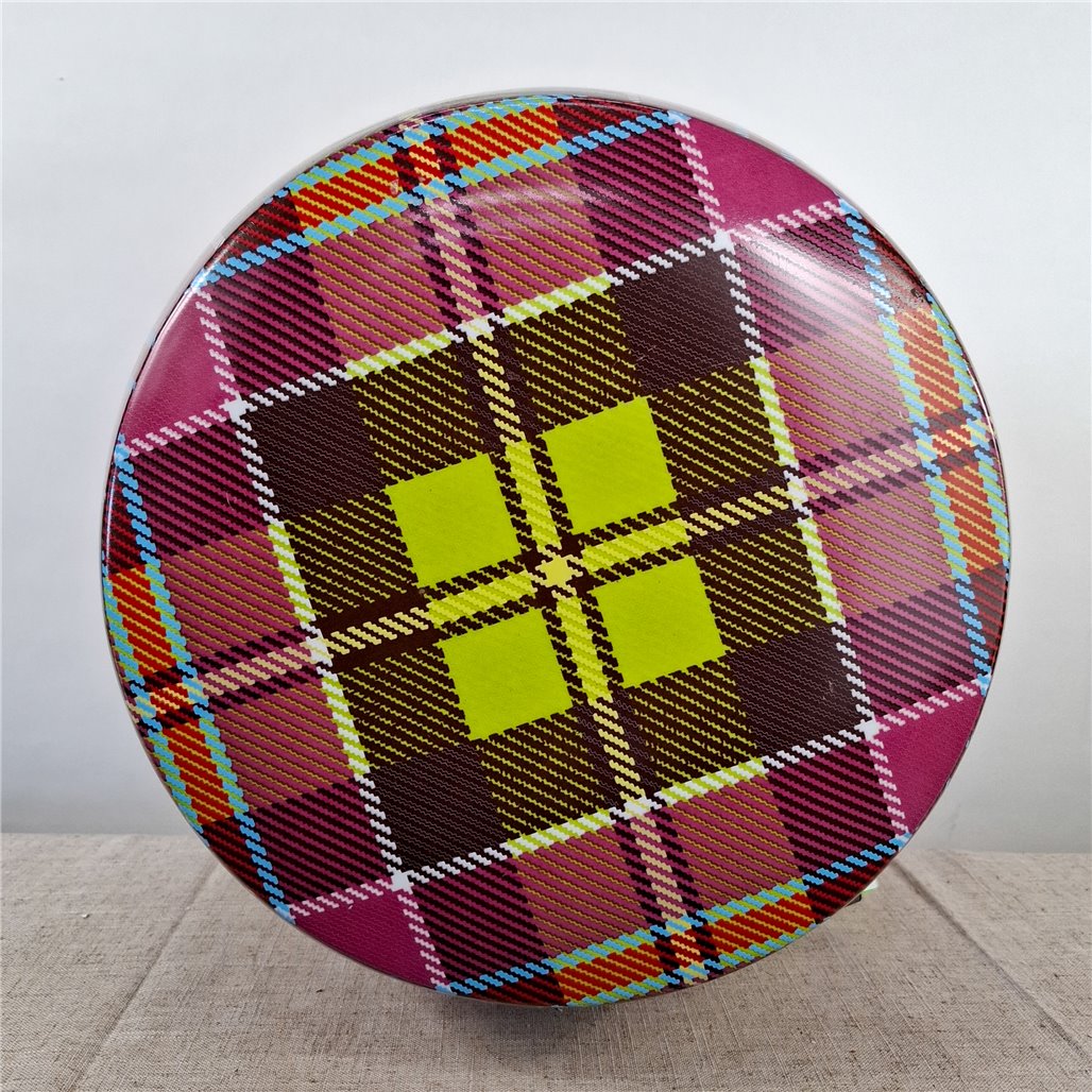 Danny's Fine Porcelain Plaid Porcelain Garden Stool - CLOSEOUT