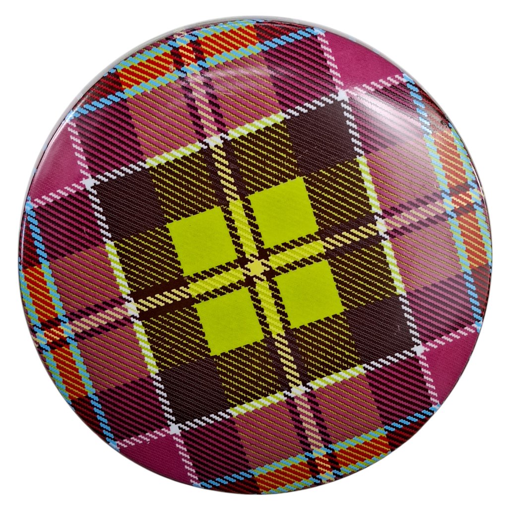 Danny's Fine Porcelain Plaid Porcelain Garden Stool - CLOSEOUT
