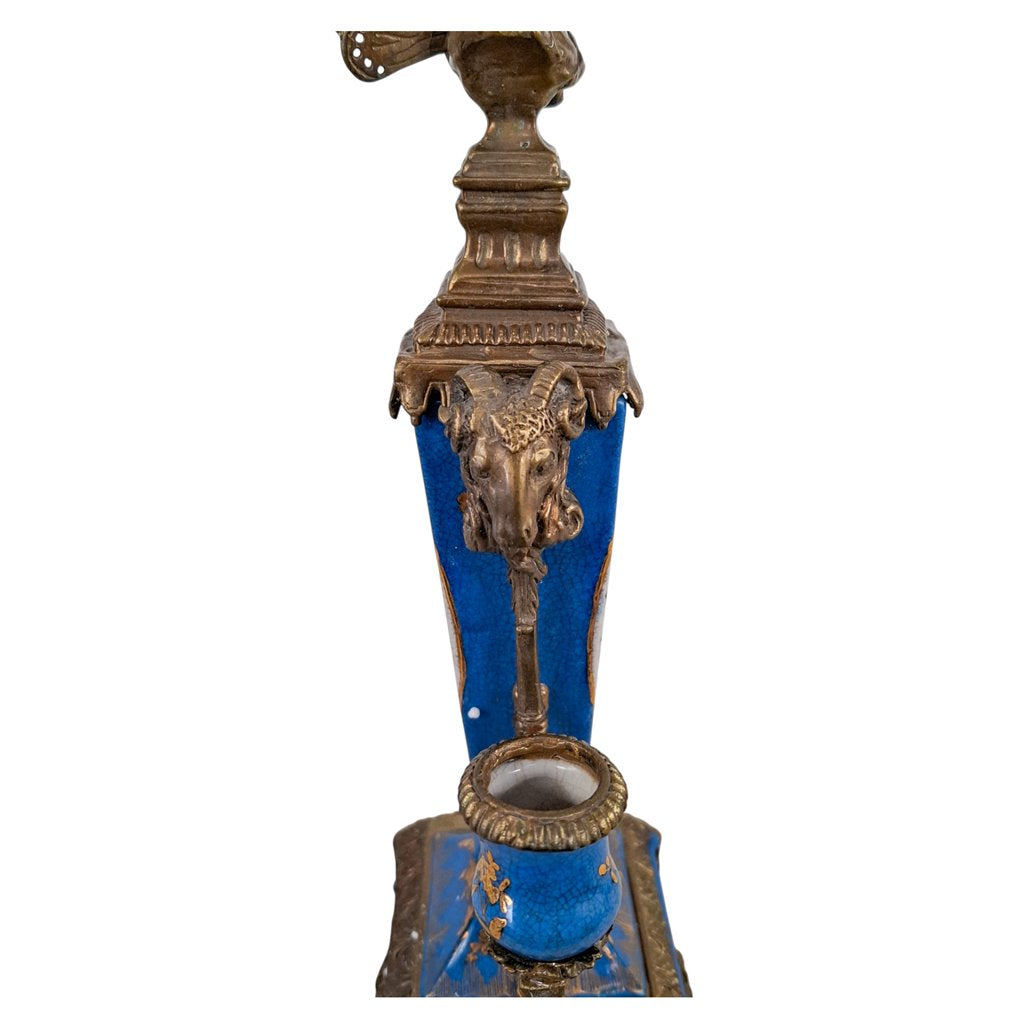 Danny's Fine Porcelain Bronze Ormolu Lion Lamp Base - CLOSEOUT