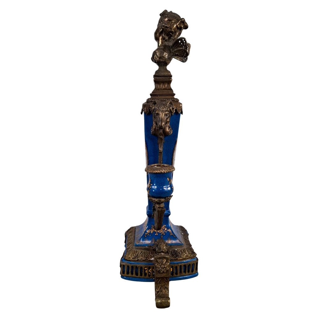 Danny's Fine Porcelain Bronze Ormolu Lion Lamp Base - CLOSEOUT