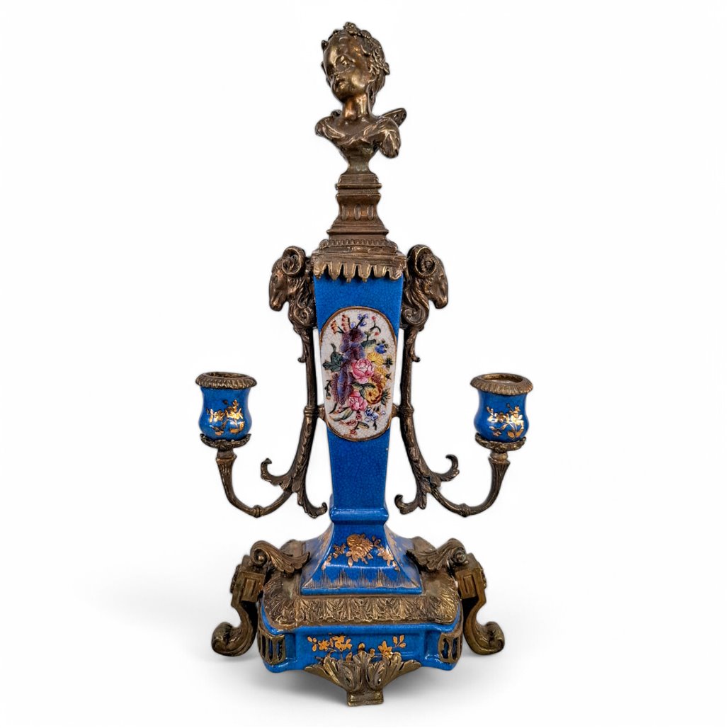 Danny's Fine Porcelain Bronze Ormolu Lion Lamp Base - CLOSEOUT