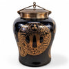 Danny's Fine Porcelain Black Gold Covered Jar - CLOSEOUT