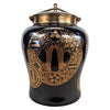 Danny's Fine Porcelain Black Gold Covered Jar - CLOSEOUT