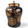 Danny's Fine Porcelain Black Porcelain Dragon Covered Jar - CLOSEOUT