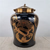 Danny's Fine Porcelain Black Porcelain Dragon Covered Jar - CLOSEOUT