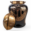 Danny's Fine Porcelain Black Porcelain Dragon Covered Jar - CLOSEOUT