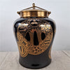 Danny's Fine Porcelain Black Porcelain Dragon Covered Jar - CLOSEOUT