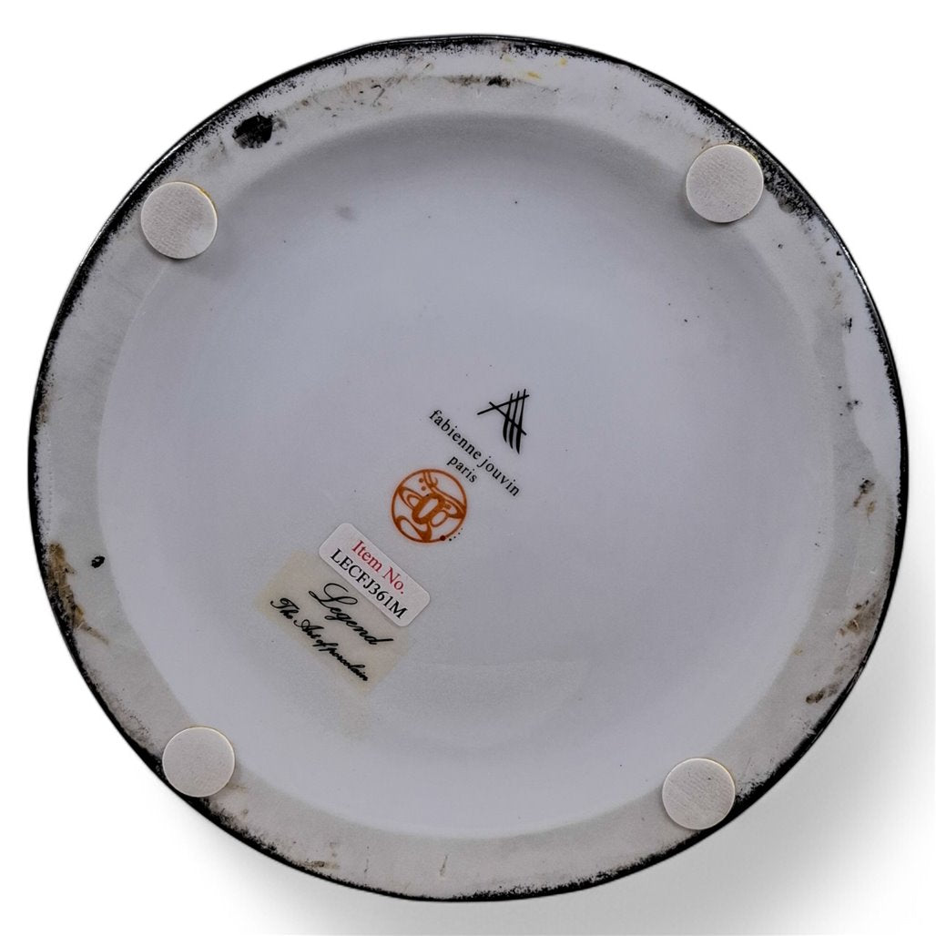 Danny's Fine Porcelain Black Porcelain Dragon Covered Jar - CLOSEOUT