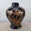 Danny's Fine Porcelain Black Gold Covered Jar - CLOSEOUT