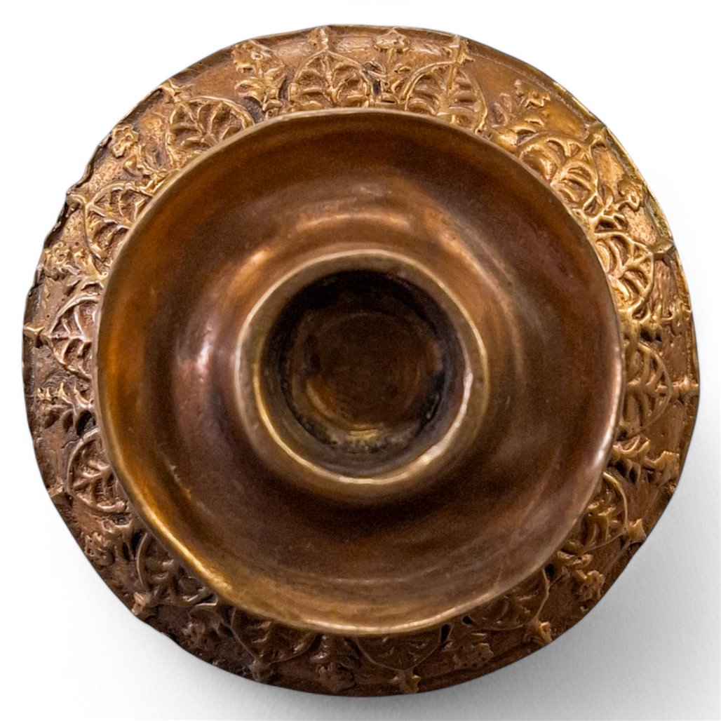Danny's Fine Porcelain Porcelain Candle Holder with Bronze Ormolu - CLOSEOUT