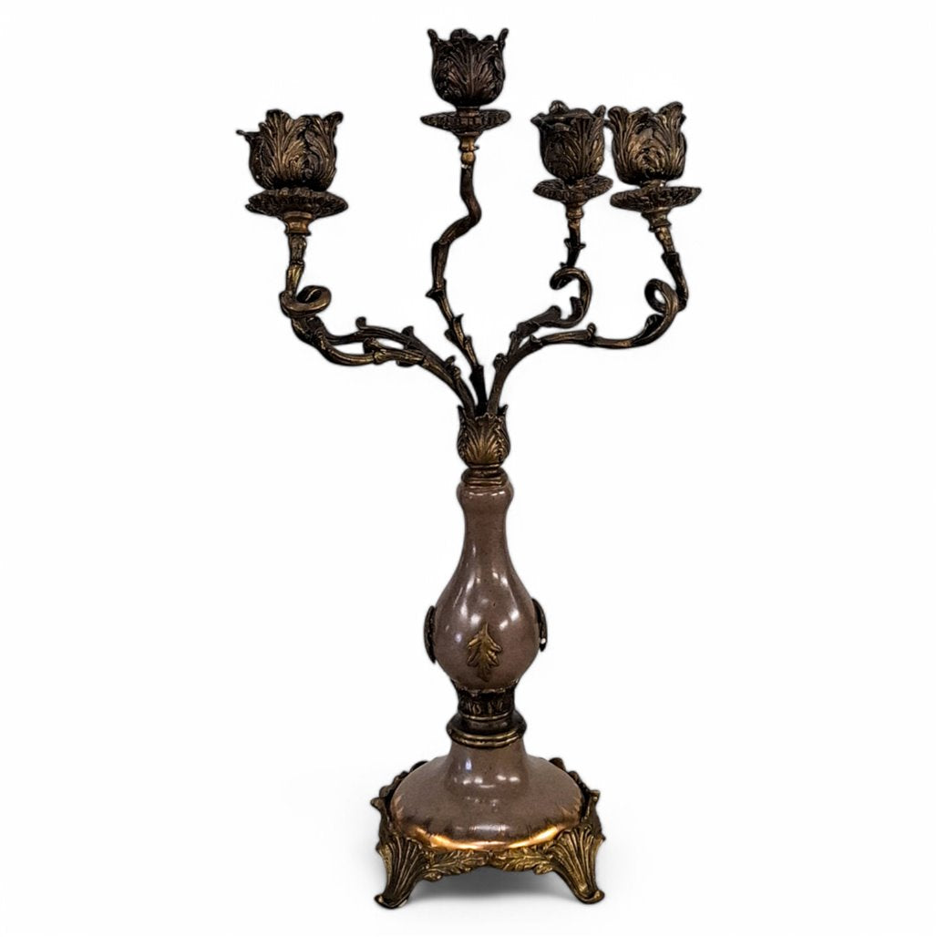 Danny's Fine Porcelain Antique Bronze Five Arm Candelabra - CLOSEOUT