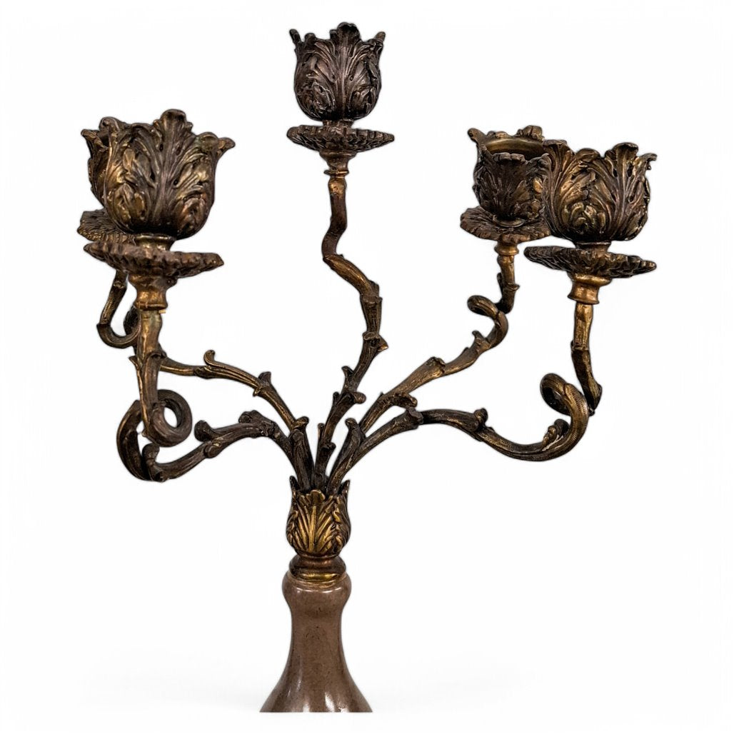 Danny's Fine Porcelain Antique Bronze Five Arm Candelabra - CLOSEOUT