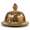 Danny's Fine Porcelain Gold Mesh Lidded Jar - CLOSEOUT