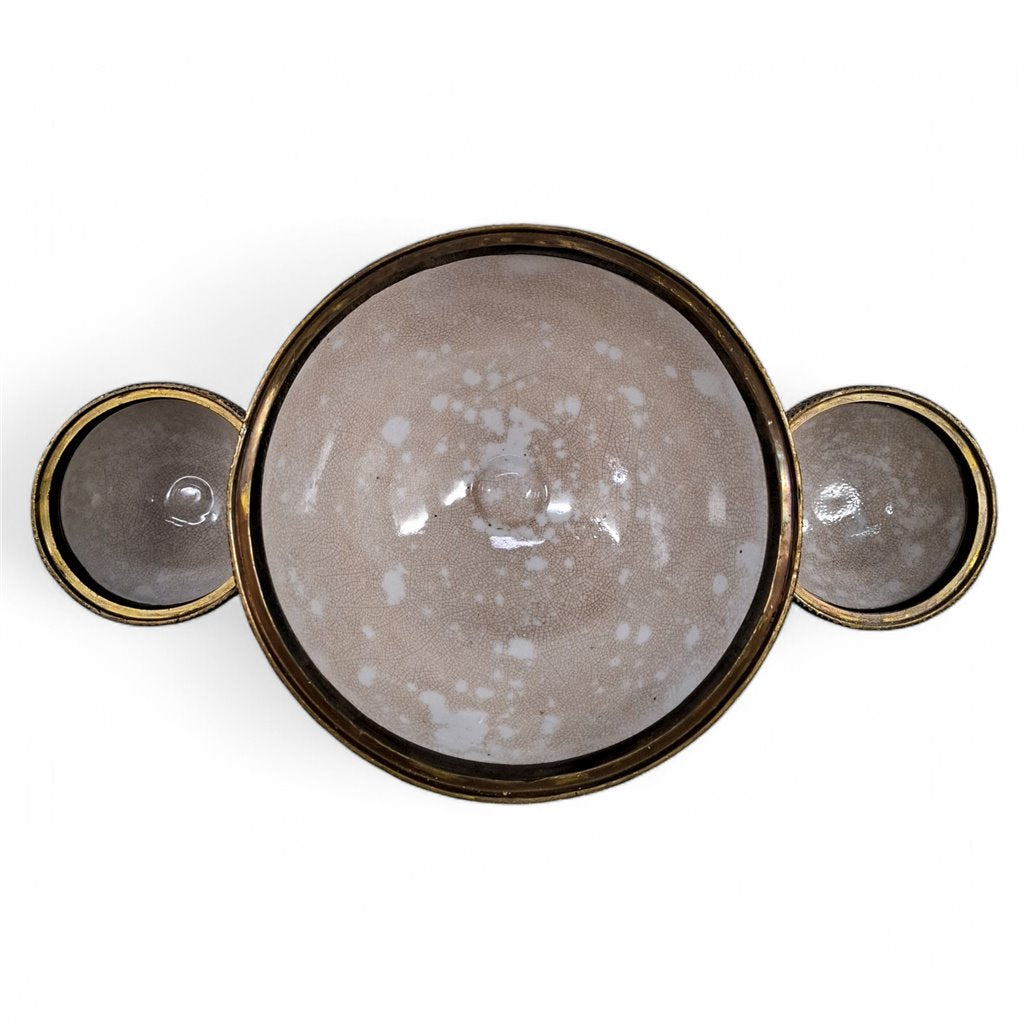 Danny's Fine Porcelain Blanc Chic Covered Trophy Centerpiece - CLOSEOUT