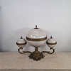 Danny's Fine Porcelain Blanc Chic Covered Trophy Centerpiece - CLOSEOUT