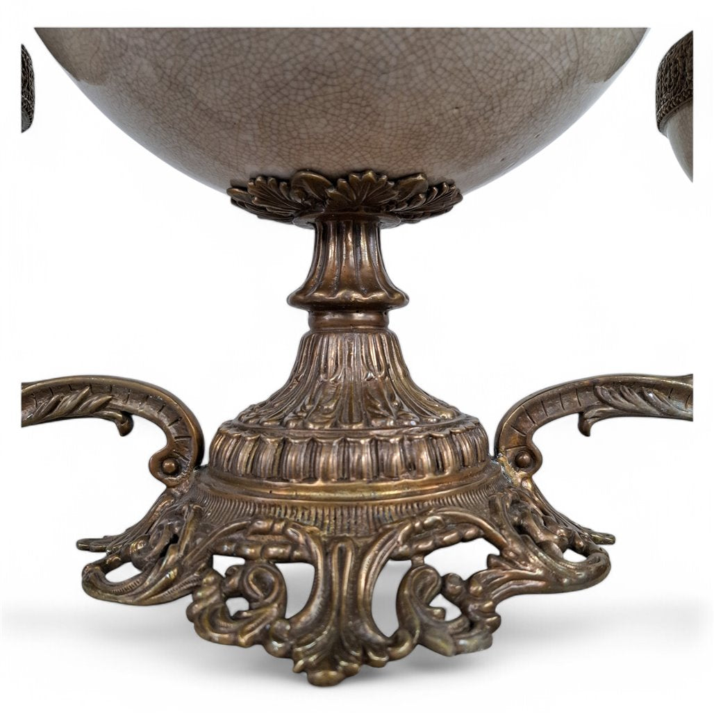 Danny's Fine Porcelain Blanc Chic Covered Trophy Centerpiece - CLOSEOUT