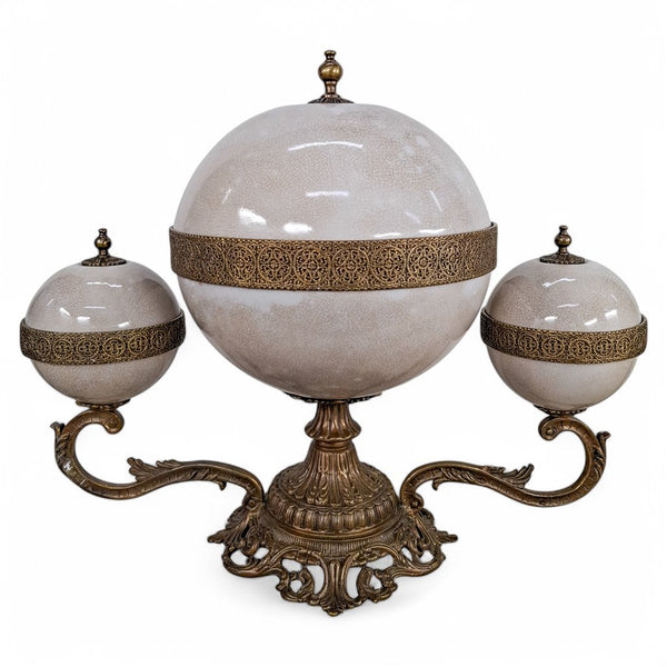 Danny's Fine Porcelain Blanc Chic Covered Trophy Centerpiece - CLOSEOUT