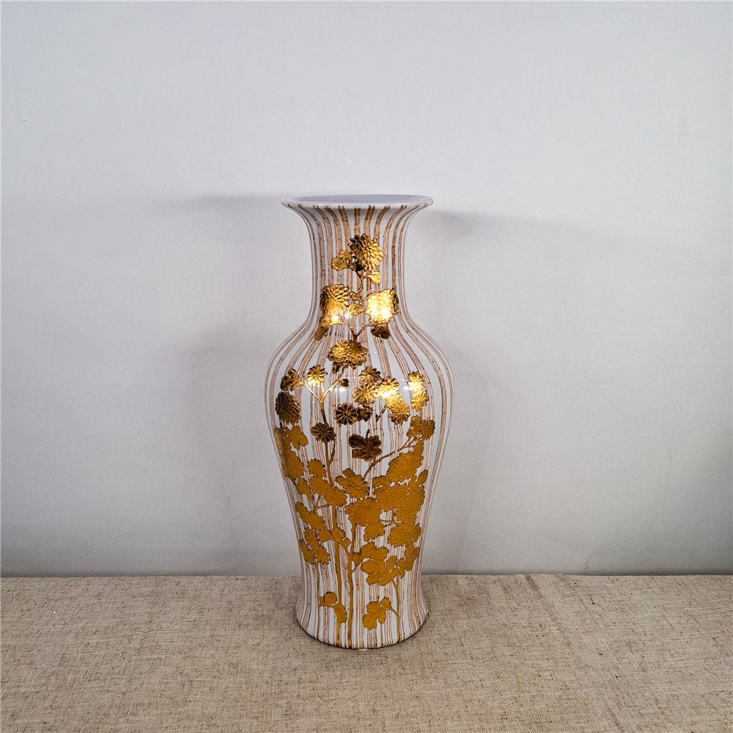 Danny's Fine Porcelain Gold Blossom Porcelain Vase - CLOSEOUT