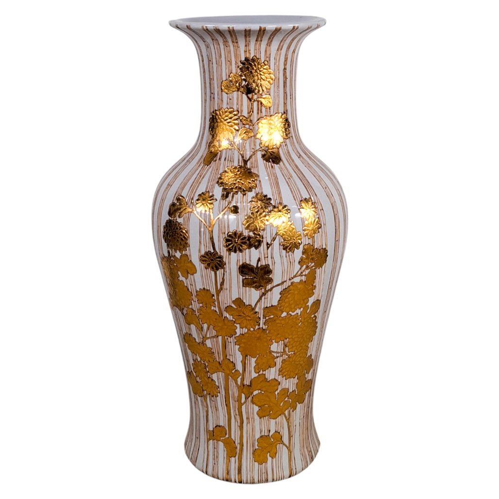 Danny's Fine Porcelain Gold Blossom Porcelain Vase - CLOSEOUT