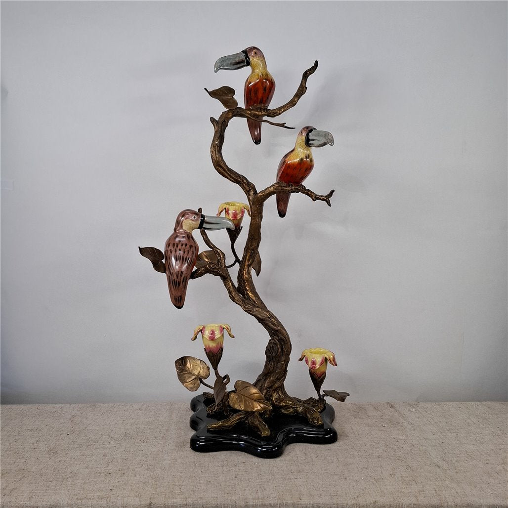 Danny's Fine Porcelain Songbird Branch Decorative Figurine - CLOSEOUT
