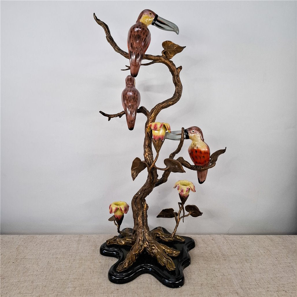 Danny's Fine Porcelain Songbird Branch Decorative Figurine - CLOSEOUT