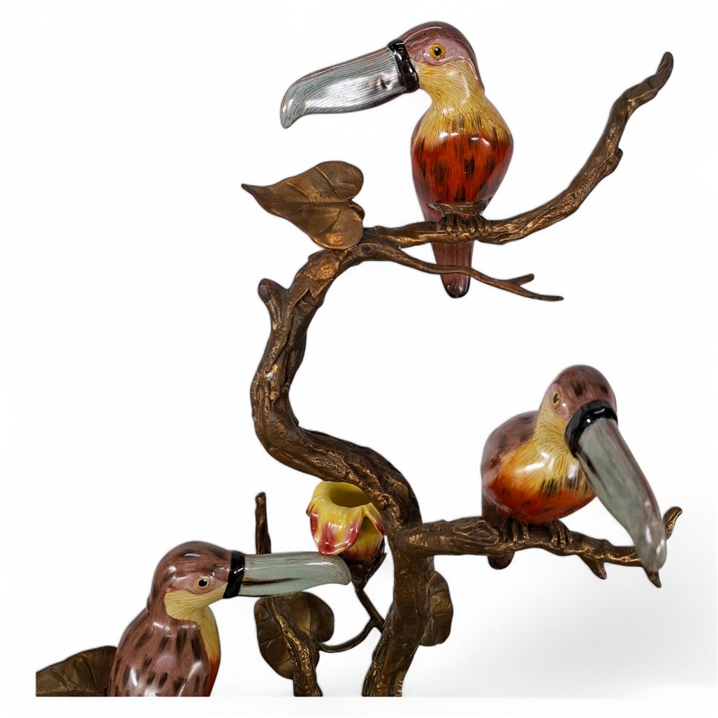 Danny's Fine Porcelain Songbird Branch Decorative Figurine - CLOSEOUT