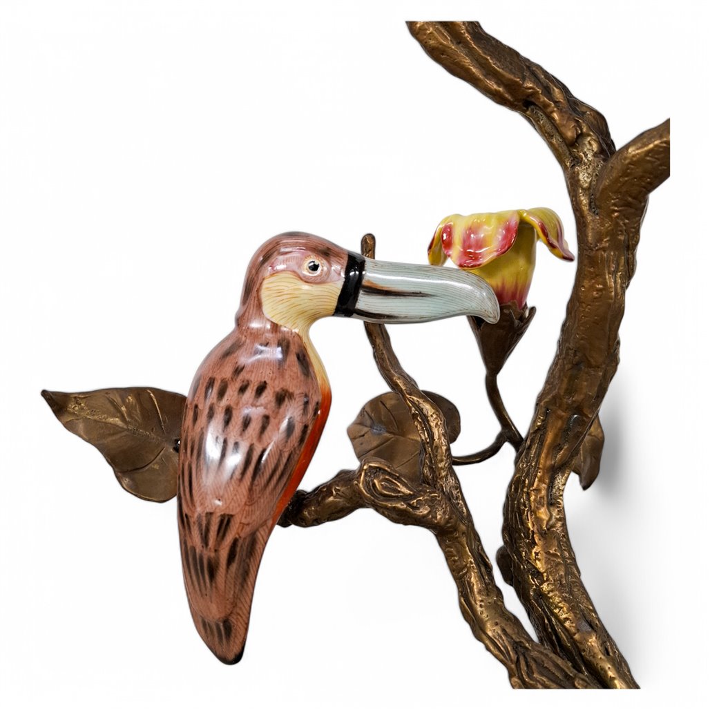Danny's Fine Porcelain Songbird Branch Decorative Figurine - CLOSEOUT