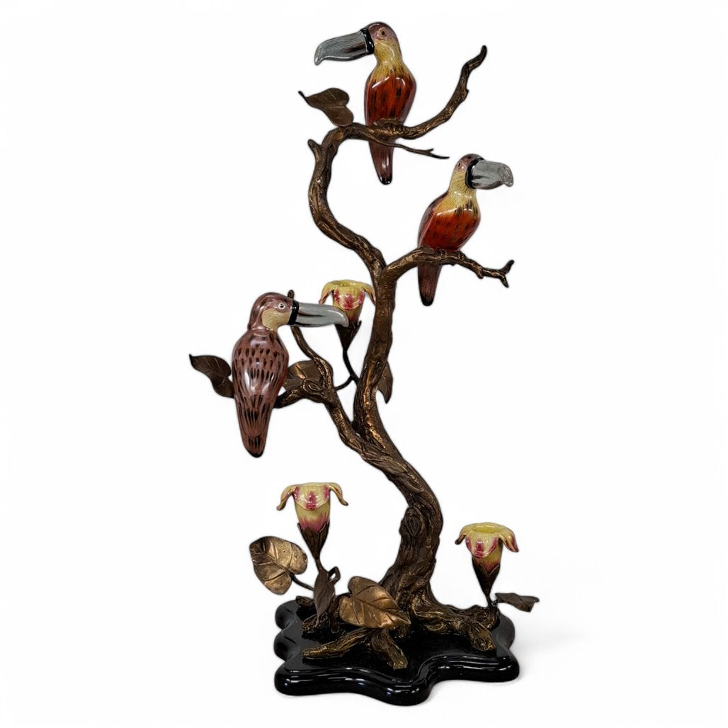 Danny's Fine Porcelain Songbird Branch Decorative Figurine - CLOSEOUT