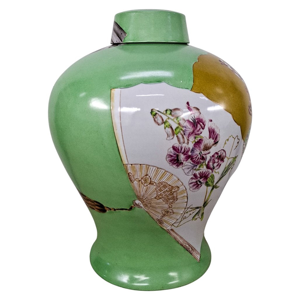 Danny's Fine Porcelain Fan Porcelain Jar - CLOSEOUT