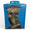 Danny's Fine Porcelain Blue Square Square Jar - CLOSEOUT