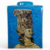 Danny's Fine Porcelain Blue Square Square Jar - CLOSEOUT