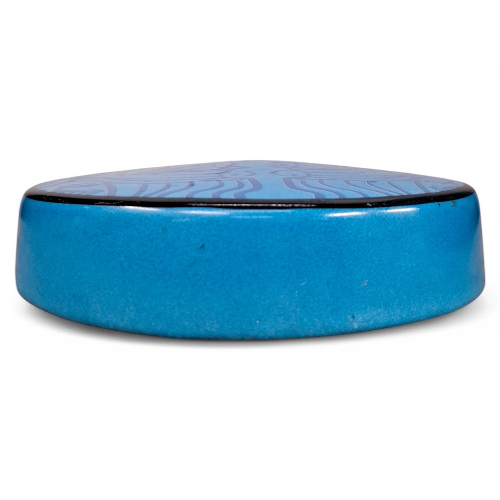 Danny's Fine Porcelain Blue Square Square Jar - CLOSEOUT