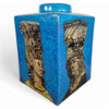 Danny's Fine Porcelain Blue Square Square Jar - CLOSEOUT