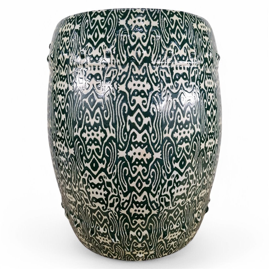 Danny's Fine Porcelain Green Garden Stool - CLOSEOUT