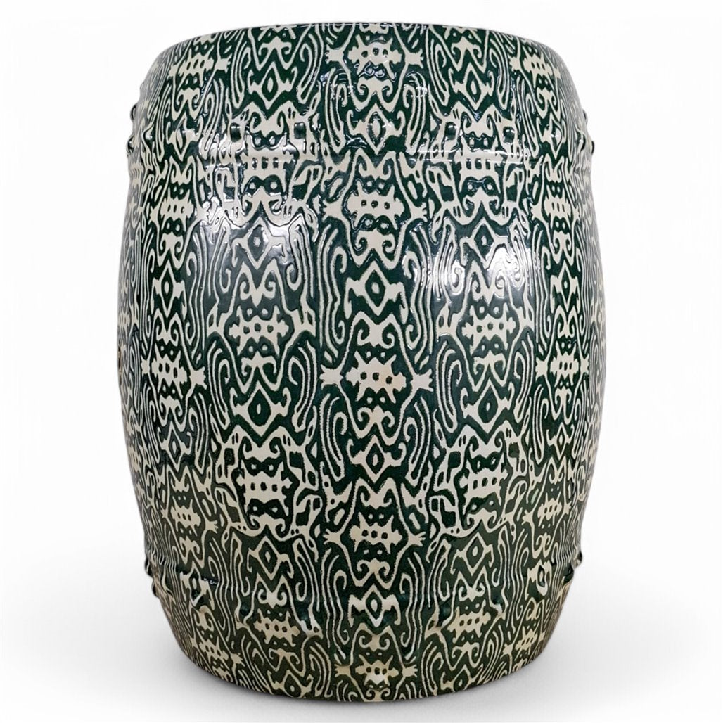 Danny's Fine Porcelain Green Garden Stool - CLOSEOUT