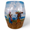 Danny's Fine Porcelain Village Scene Garden Stool - CLOSEOUT