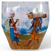 Danny's Fine Porcelain Village Scene Garden Stool - CLOSEOUT