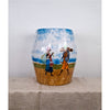 Danny's Fine Porcelain Village Scene Garden Stool - CLOSEOUT