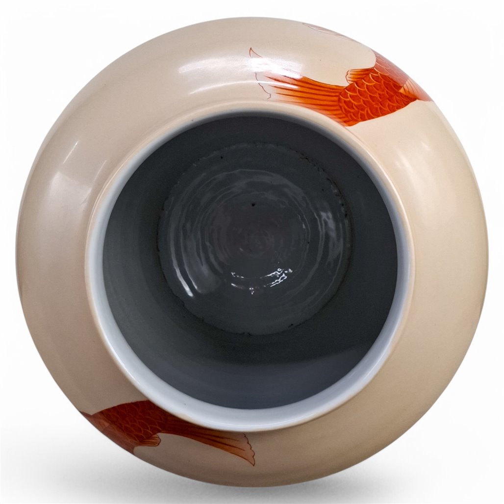 Danny's Fine Porcelain Koi Fish Big Vase - CLOSEOUT