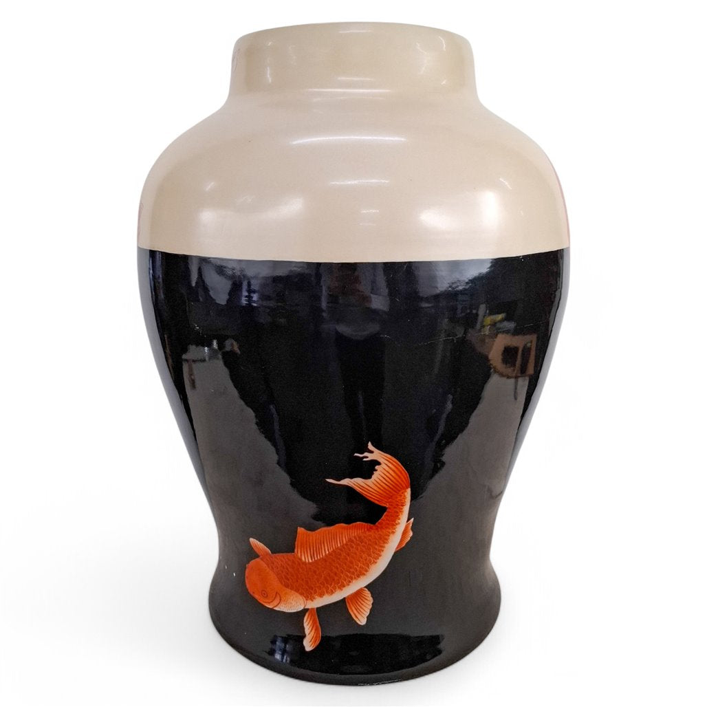Danny's Fine Porcelain Koi Fish Big Vase - CLOSEOUT