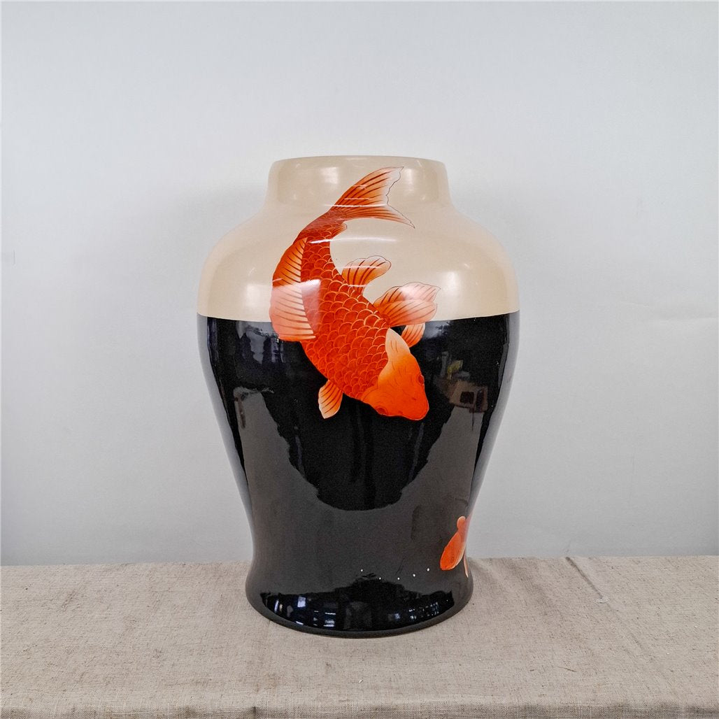 Danny's Fine Porcelain Koi Fish Big Vase - CLOSEOUT