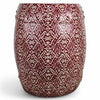 Danny's Fine Porcelain Red Vine Garden Stool - CLOSEOUT