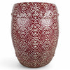 Danny's Fine Porcelain Red Vine Garden Stool - CLOSEOUT