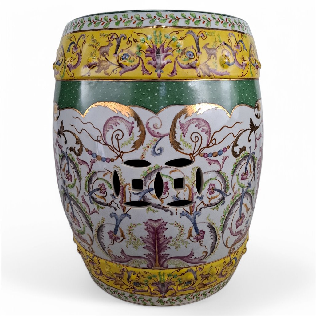 Danny's Fine Porcelain Figural Garden Stool - CLOSEOUT