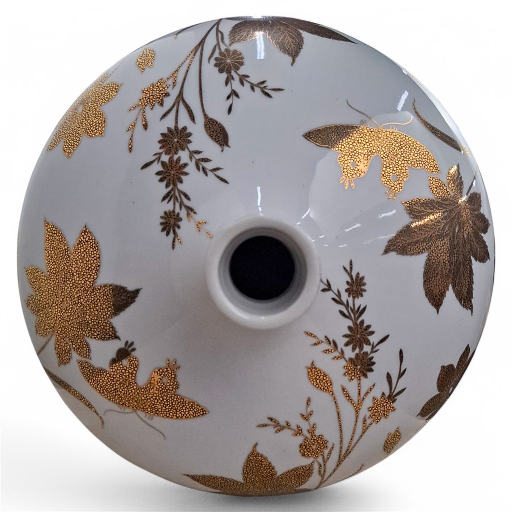 Danny's Fine Porcelain Brown Floral Vase - CLOSEOUT